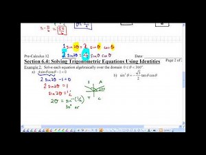 Pre-Calcluls 12 Section 6.4