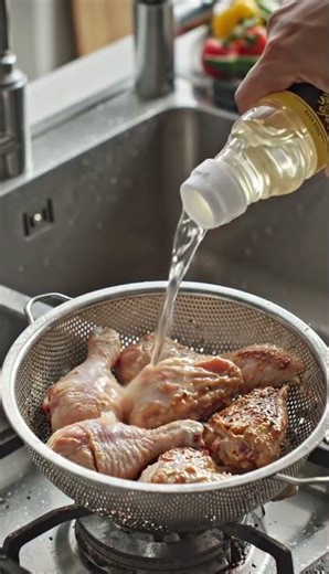 Chicken ki smell aa rahi hai? 🤢Is simple vinegar hack se smell aur bacteria dono ka solution! 👀