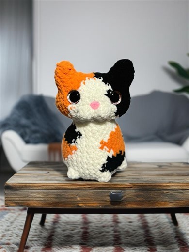 Calico Kitty Cat Crocheted Plushie - Etsy