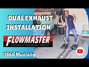 🧰 Flowmaster Dual Exahust - 66 Mustang Installation #mustang #ford #classiccars #flowmaster