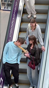 Escalator Prank Gone Wrong 😱 #AlexEasy #Escalator #Pranks