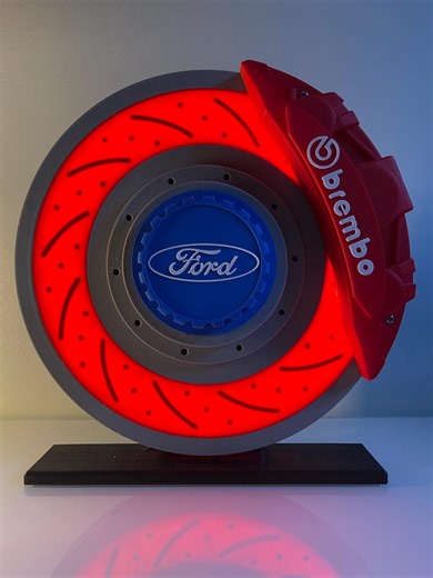 Ford RS Brake Disc LED Lamp | Performance Car Decor | Automotive Desk & Garage Light | 3D Printed LED Lamp - Etsy UK