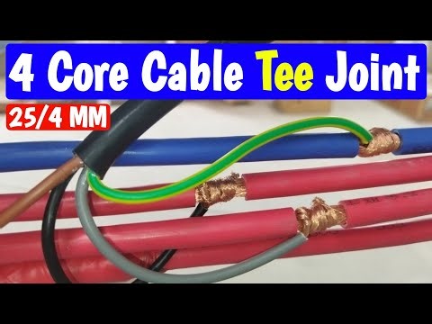 How to do Electrical Cable Tee Joint | Electric Tee connection with 25/4MM Wire