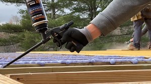 Strengthen the bond to keep the squeaks at bay. AdvanTech subfloor adhesive strongly bonds the subfloor to the supportive framing for silent floors. | Huber Engineered Woods