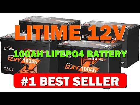 Litime 12V 100Ah LiFePO4 Battery Bluetooth Group 27 Trolling Motors Lithium Battery - B0G63GNBDD