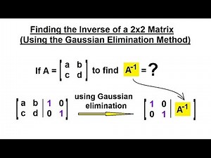 PreCalculus - Matrices & Matrix Applications (22 of 33) Using Gaussian Elimin. to Find the Inverse