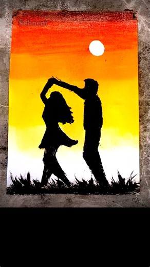 TAG YOUR BFF - OIL PASTEL ROMANTIC COUPLE DRAWING - PASTEL BOYA SEVGİLİ RESMİ NASIL ÇİZİLİR #fyp