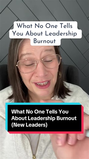 Burnout in new leaders is about unsupported responsibility. Follow for new leader support.