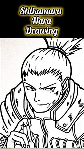 How to draw Shikamaru Nara from Naruto |#shorts #drawing #art #viral #trending #naruto