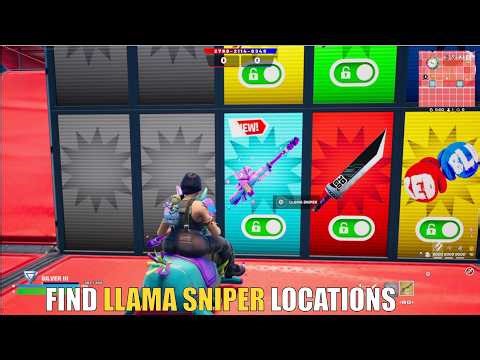 SUPER RED VS BLUE TYPICAL GAMER MAP FORTNITE - FIND LLAMA SNIPER LOCATIONS