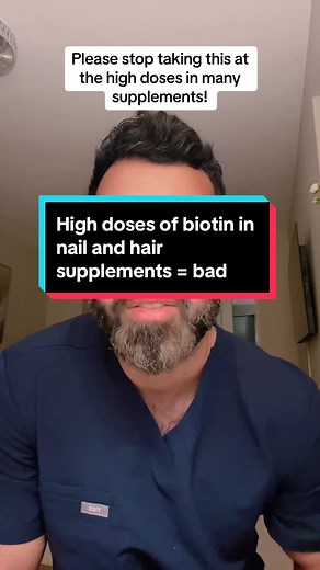 Risks of High Doses of Biotin in Nail and Hair Supplements