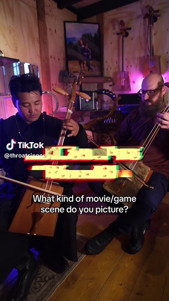 Me and Nemekhee recorded a short epic throat singing impro. What kind of movie or game scene does this music make you imagine? Drop your vision in the comments — we'd love to hear it! #throatsinging #mongolian #fyp #music #soundtrack