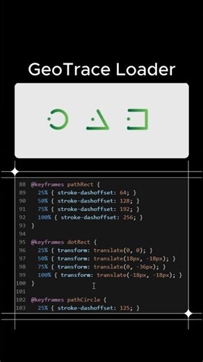 GeoTrace Loader - Animation Website Part 41 #website #animation #html #frontend #effect #css