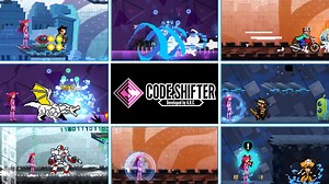 #CodeShifter, our retro, crossover platform game featuring characters from #GuiltyGear, #BlazBlue, #DoubleDragon and more, is currently 70% off, on the #Nintendo eShop! Check it out here: http://bit.ly/30IWiQk | Arc System Works America