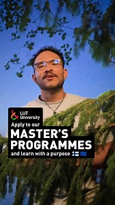Get a master’s degree in technology, business, or social and communication sciences. Make your mark in the world – apply to our master’s programmes 15 Dec 2025–21 Jan 2026. 🚀 | LUT University