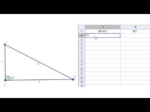 Théorème de Pythagore dans Geogebra
