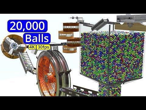 20,000 Colorful Balls Marble Run Loop animation V5 | #marblerun #marblerace #blendercycles
