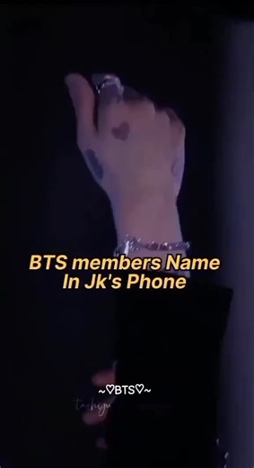 JK's Phone Contact List: BTS Members Names Revealed