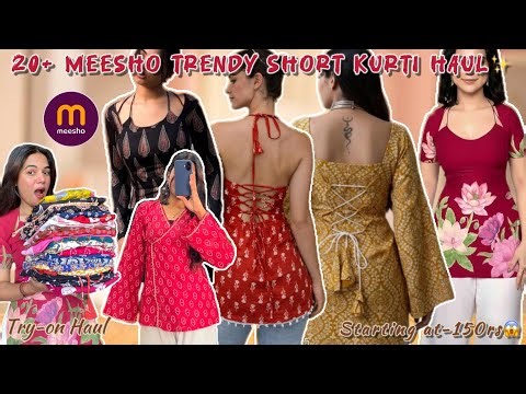 *Huge*MEESHO SHORT KURTI HAUL🛍️😍||under-499😱|| Try-on Haul😍|| somyarajpoot