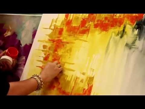 Como pintar un cuadro abstracto - Gabriela Mensaque - Artistica Monitor