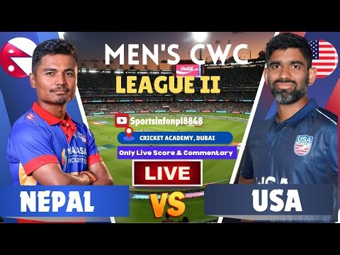 NEPAL VS USA LIVE SCORE & COMMENTARY | ICC MEN'S ODI WORLD CUP 2025 LEAGUE 2 | SPORTSINFONPL