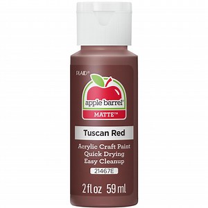 Apple Barrel Acrylic Craft Paint, Matte Finish, Tuscan Red, 2 fl oz