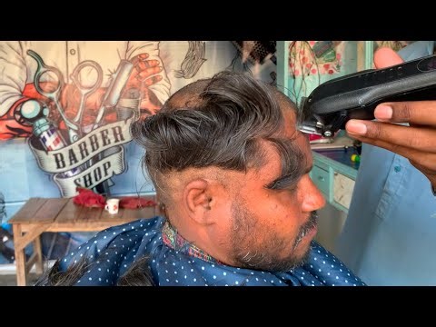 💈 ASMR Head Shave Transformation | Long Hair to Clean Bald & Full Beard Trim with Machine ✂️✨