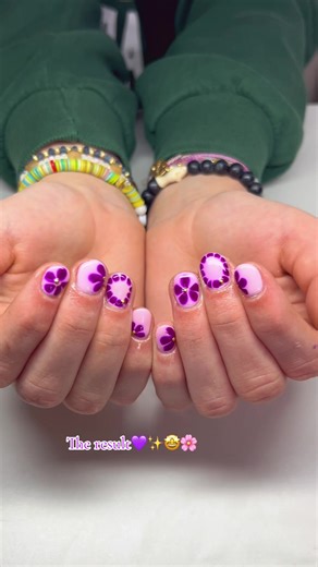 Stunning Purple Blooming Gel Nail Art Tutorial