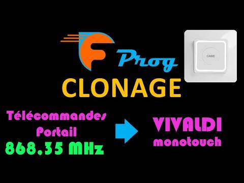 How to copy a 868.35 MHz CAME gate remote to VIVALDI monotouch