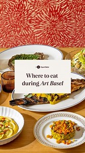 When the crowds descend on Miami for Art Basel, reservations become a hot commodity. Luckily for you, OpenTable’s editors have rounded up great places to eat so that you can fuel your weekend of art and culture—get the full list through the link in bio. | OpenTable