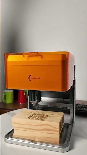 A1PRO 12W Engraving patterns on a wooden penholder #laserengraving
