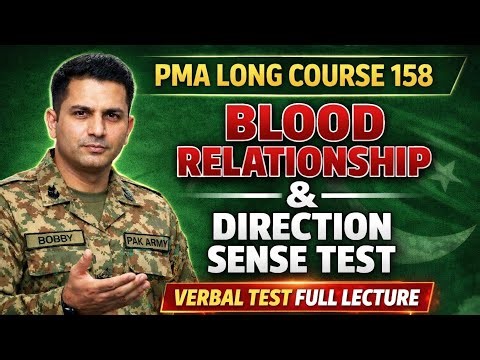 Part 3#PMA 158 Verbal Intelligence Test | Blood Relationship & Direction Sense Solved Questions