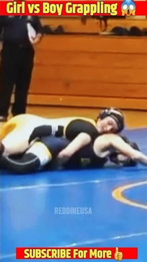This Girl Pinned Down a Boy Wrestler 😯 #shortsfeed #kabaddi #wrestling