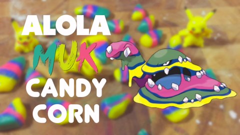 How to make Alola Muk candy corn