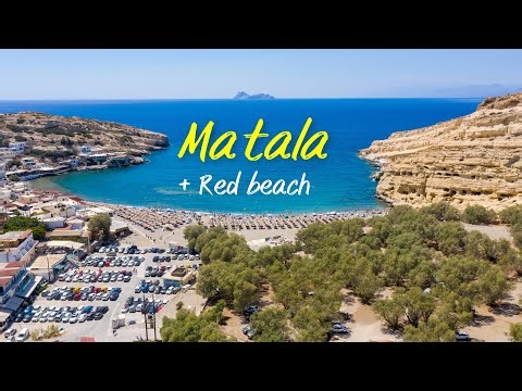 Matala & Red Beach Crete Cinematic Drone Film 4K