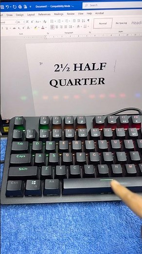 Computer 🖥️ Shortcut Key for Fraction Half and Quarter Symbol #keyboard #fractionfun #tricks