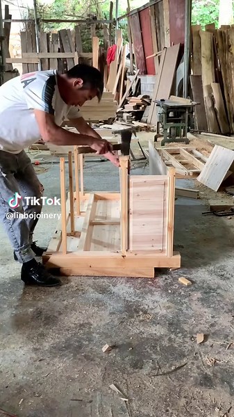 Furniture featuring mortise and tenon joinery.#woodworking #tabletop