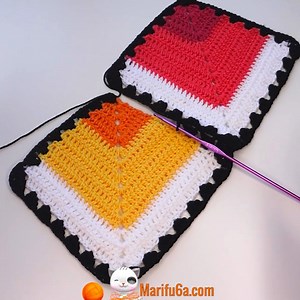 Wow PERFECT 💯👌 crochet 3D square | Crochet&Knitting by marifu6a