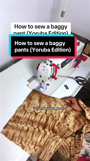 How to Sew Baggy Pants: Yoruba Edition Tutorial