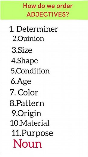 How do we order ADJECTIVES? #englishvocabularydailylife. #orderofadjectives
