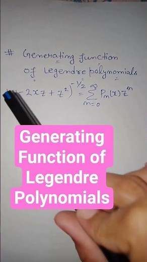 Generating Function of Legendre Polynomials || Mathematical Physics #csirnet #gate #jest #physics