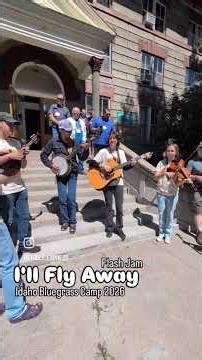 I'll Fly Away on the steps of Slocum Hall #bluegrass #mandolin #fiddle #guitar #banjo #idaho #music