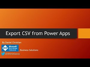 Export CSV from Power Apps