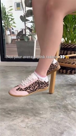 Introducing our Moorgate Pastel Pink Leopard trainers ✨🐆