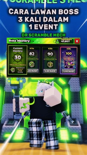 INI CARA CURANG AKU KUMPULIN BOSS MASTERY! 3 KALI 1 EVENT! 🧰☣️ #roblox #robloxindonesia #stealanegg