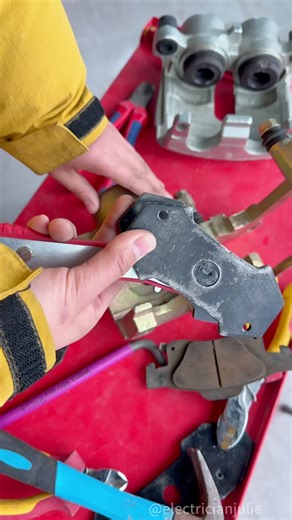 An incredibly awesome brake caliper compression tool. #Carrepair #tiktokholidayhaul #sparky #electricaltools #wrench