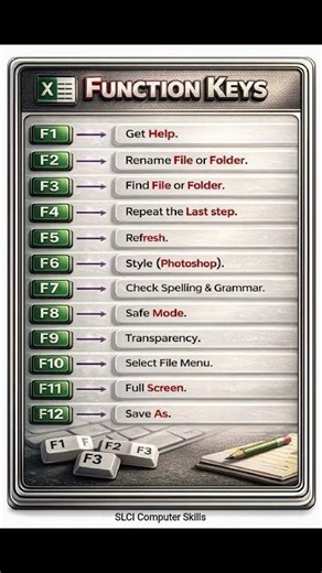 Computer Function Keys (F1–F12) Explained in English | Keyboard Shortcut Tricks 🔥#shorts #viralshort