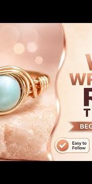 Simple Blue Bead Wire Ring Tutorial #Shorts
