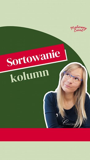 Jak posortować KOLUMNY w Excelu? Możesz tego użyć do zmiany kolejności nagłówków w Twojej tabeli 😊 Excel • MsExcel • ExcelWskazówki | Malinowy Excel