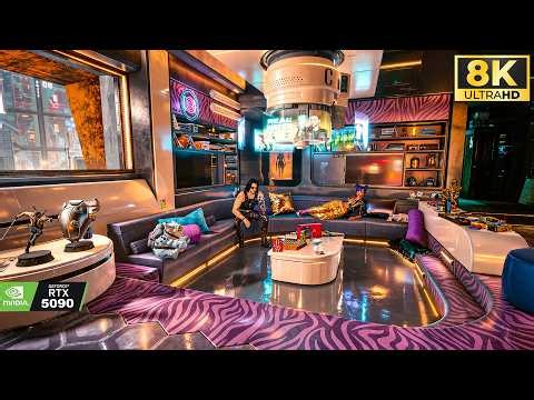 Modern Apartment in Cyberpunk 2077 - Dogtown Hideout Revamp Apartment Showcase 4K